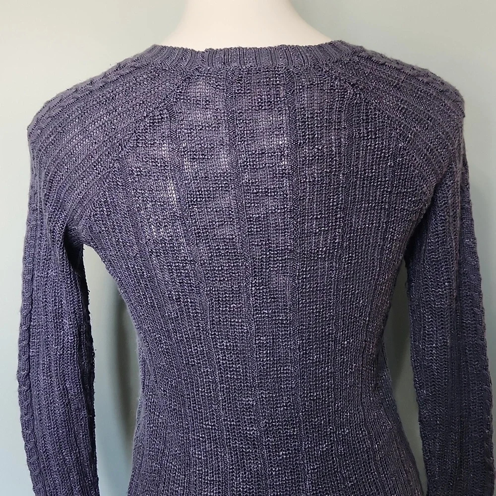 Pink Republic Women’s Slate Blue Knit Sweater - Picture 11 of 14